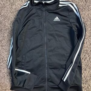 Adidas Black Jacket with White Accents